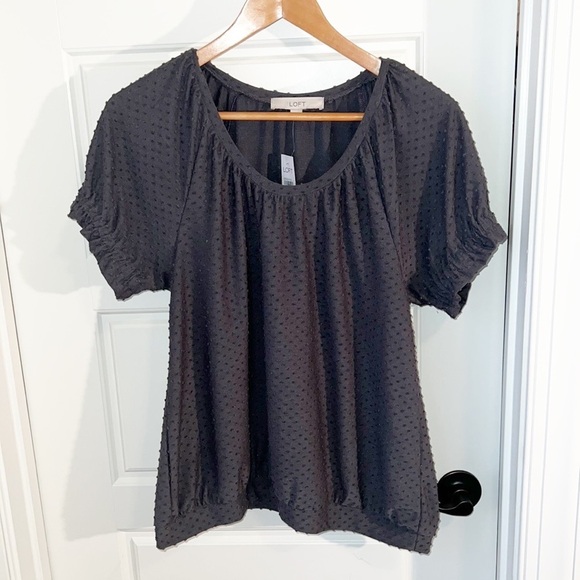 LOFT Tops - Loft Grey Blouse Size Medium
